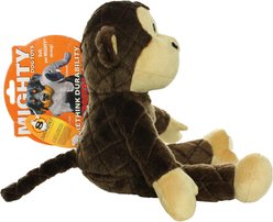 Mighty Safari Monkey Squeaky Plush Dog Toy, Brown