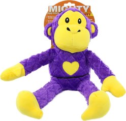 Mighty Safari Monkey Squeaky Plush Dog Toy, Purple