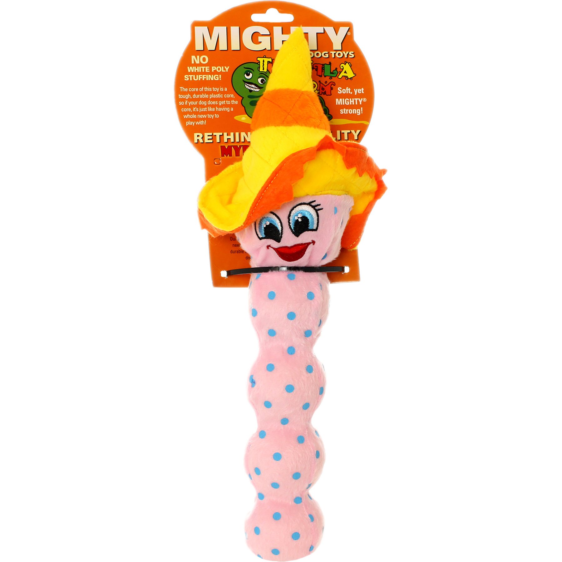 Mighty Tequila Worm Squeaky Plush Dog Toy, Pink