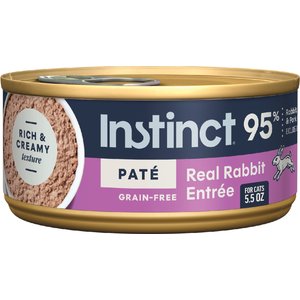 Instinct Pate Real Rabbit Entree Grain-Free Wet Cat Food, 5.5-oz can, case of 12
