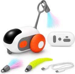 Purrcado Automatic Moving Mouse Interactive Exercise Robot Remote Control Cat Toy, Orange slide 1 of 8