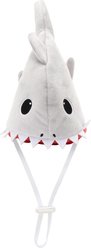 The Worthy Dog Shark Party Dog Hat, Gray, Large