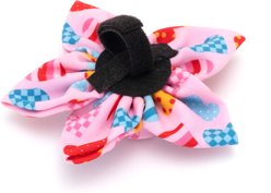 The Worthy Dog Love is Love Flower Dog Collar Accessory, Pink, Large slide 2 of 3