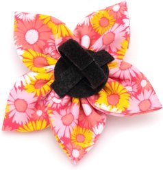The Worthy Dog Preppy Floral Flower Dog Collar Accessory, Pink, Small slide 2 of 3