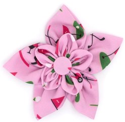 The Worthy Dog Golf Flower Dog Collar Accessory, Pink, Small