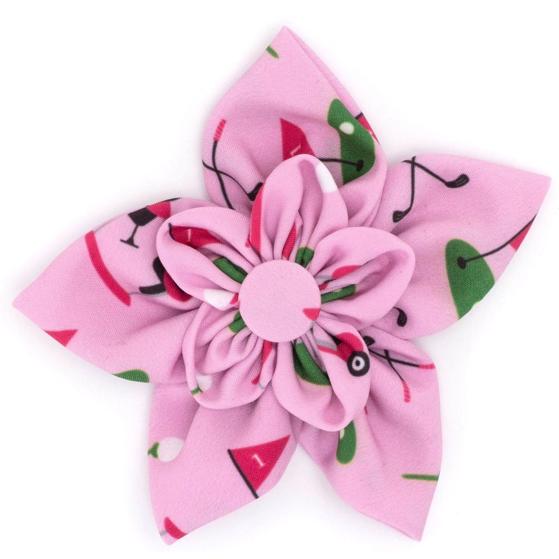 The Worthy Dog Golf Flower Dog Collar Accessory, Pink, Large