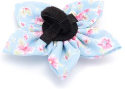 The Worthy Dog Fancy Floral Flower Dog Collar Accessory, Blue, Large slide 2 of 3