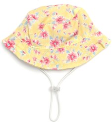 The Worthy Dog Fancy Floral Bucket Dog Hat, Yellow, X-Large