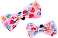 The Worthy Dog Love is Love Dog Bow Tie, Pink, Large slide 2 of 3