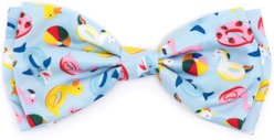 The Worthy Dog Pool Party Dog Bow Tie, Blue, Large