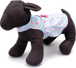 The Worthy Dog Fancy Floral Girl Dog Dress, Blue, XX-Large slide 2 of 3