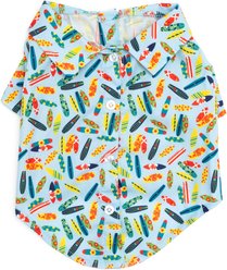 The Worthy Dog Surf's Up Boy Dog Shirt, Blue, XX-Large