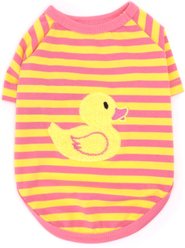 The Worthy Dog Rubber Duck Dog Tee Shirt, Pink, XX-Large