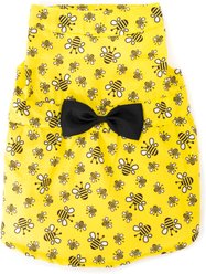 The Worthy Dog Bzzz! Girl Dog Dress, Yellow, Large