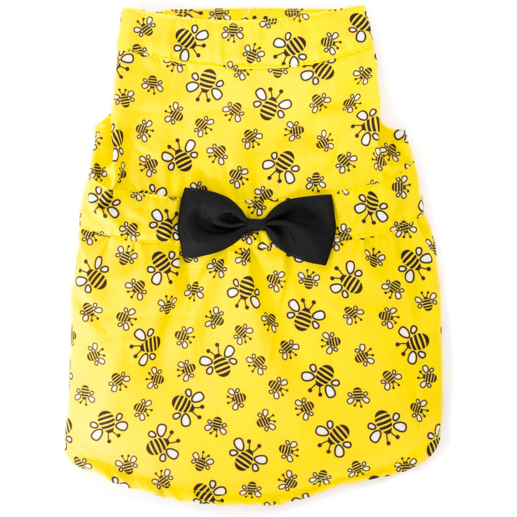 The Worthy Dog Bzzz! Girl Dog Dress, Yellow, Large