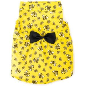 The Worthy Dog Bzzz! Girl Dog Dress, Yellow, Medium