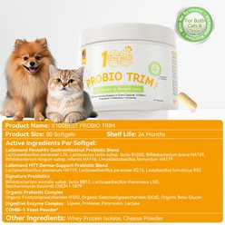 X100BEST Probio Trim 11-Strain Metabolic & Weight Support Supplement for Dogs, 80 count slide 2 of 8