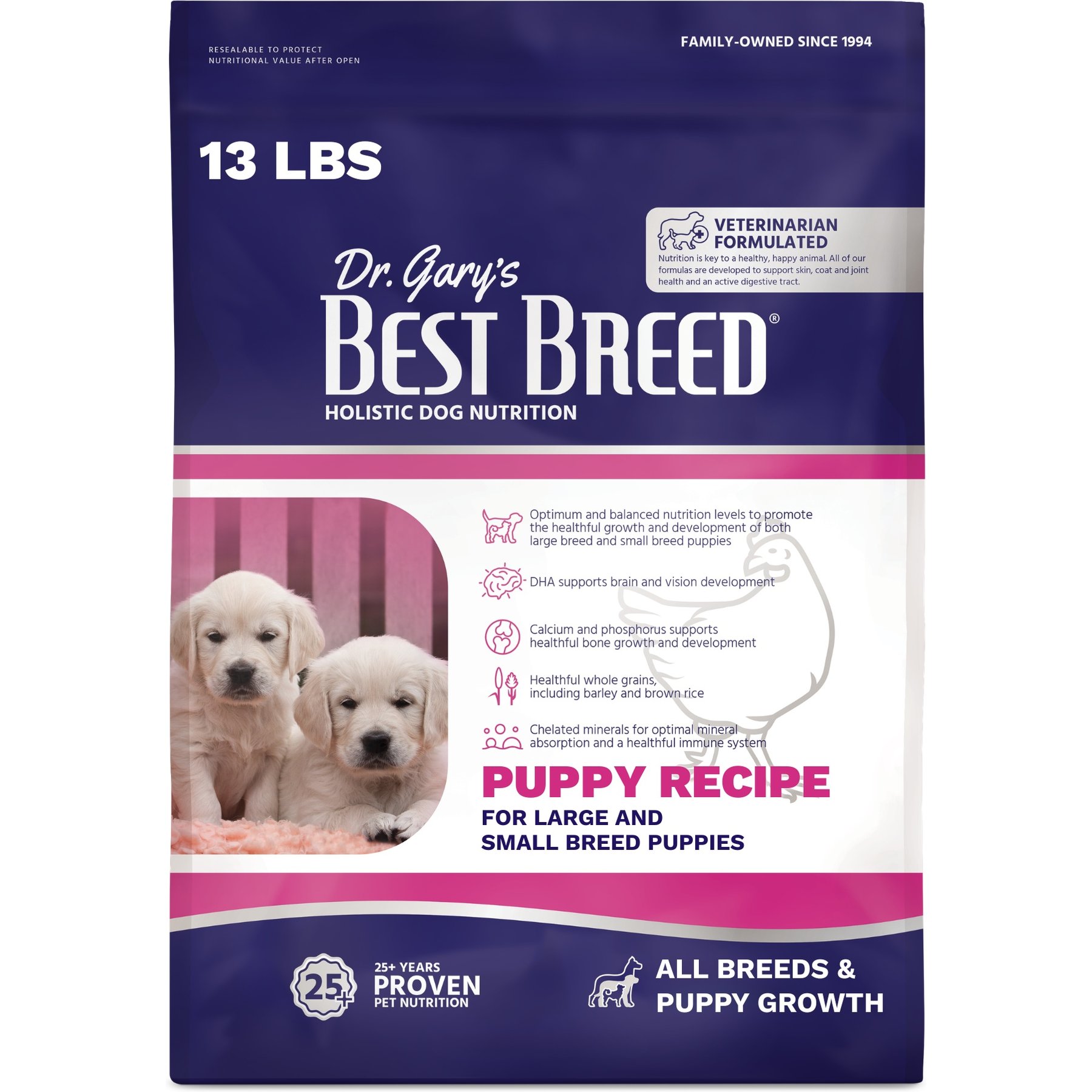 Dr. Gary's Best Breed Holistic Puppy Diet Dry Dog Food, 13-lb bag
