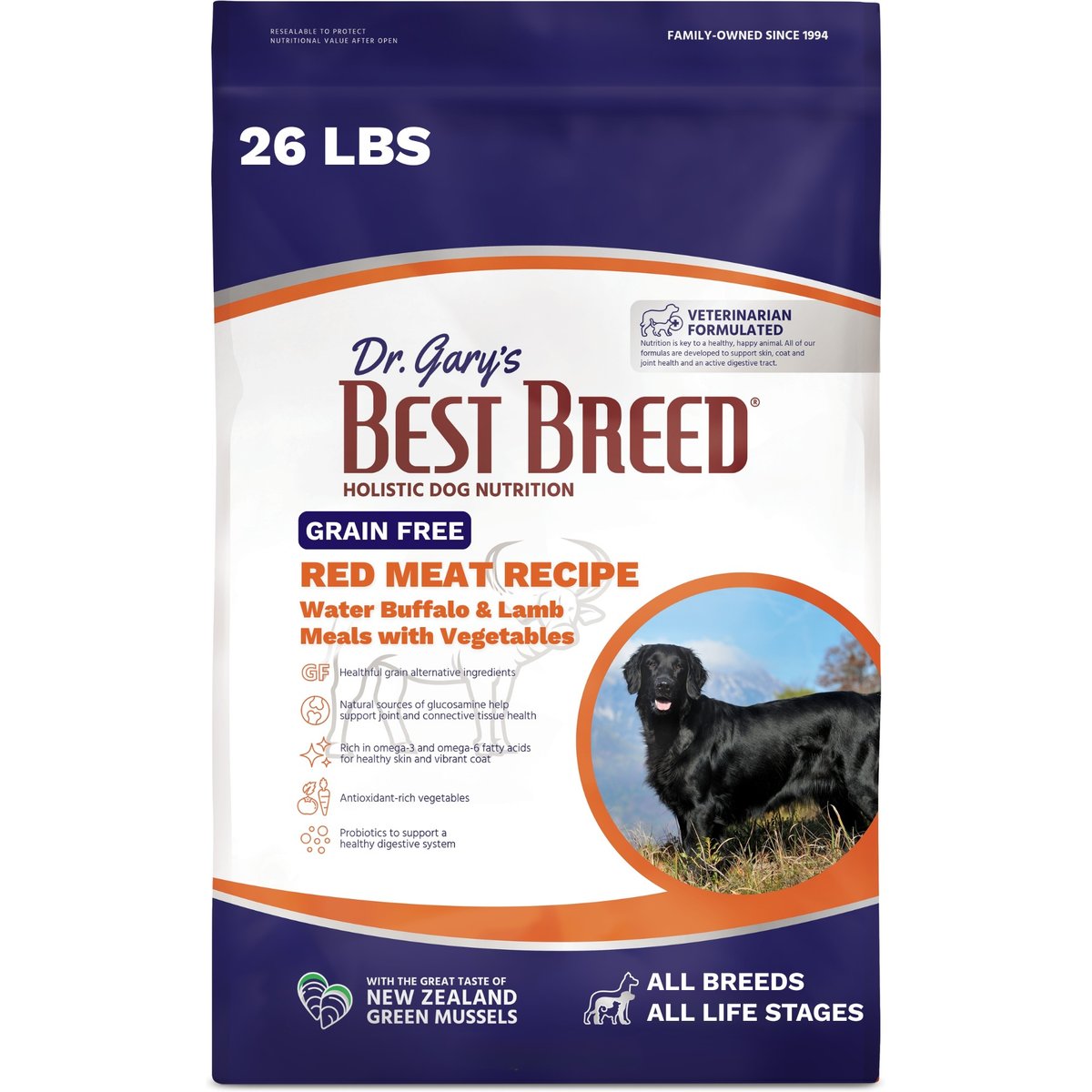 Dr. Gary's Best Breed Grain-Free Red Meat Recipe Dry Dog Food, 26-lb bag