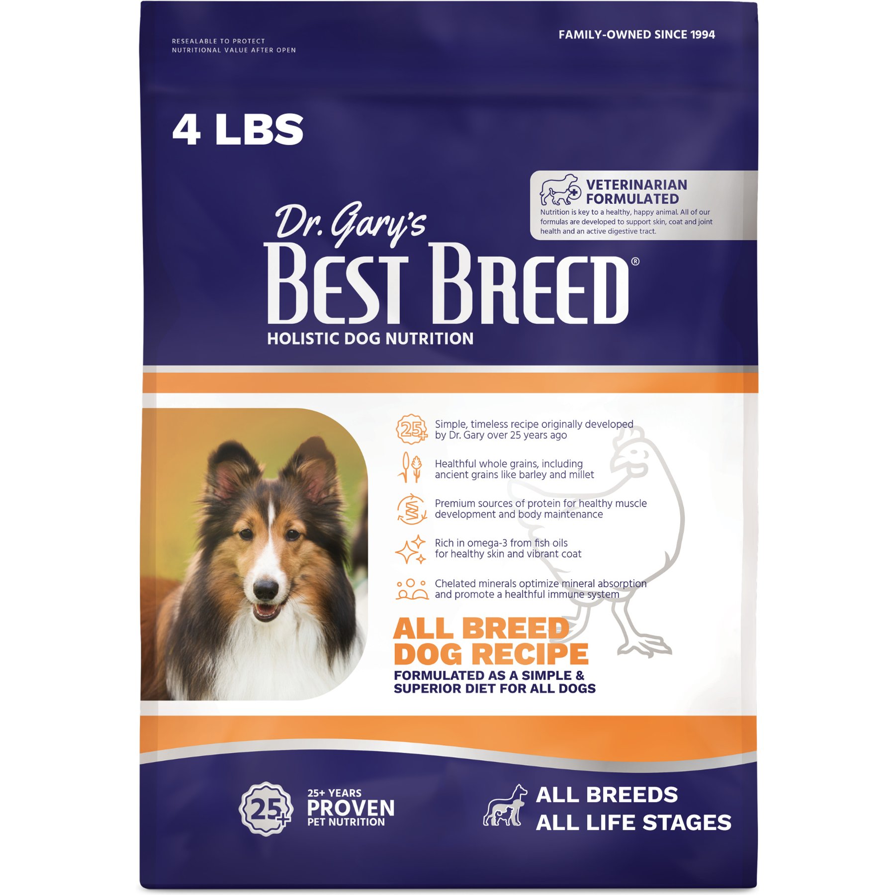 Dr. Gary's Best Breed Holistic All Breed Dry Dog Food, 4-lb bag