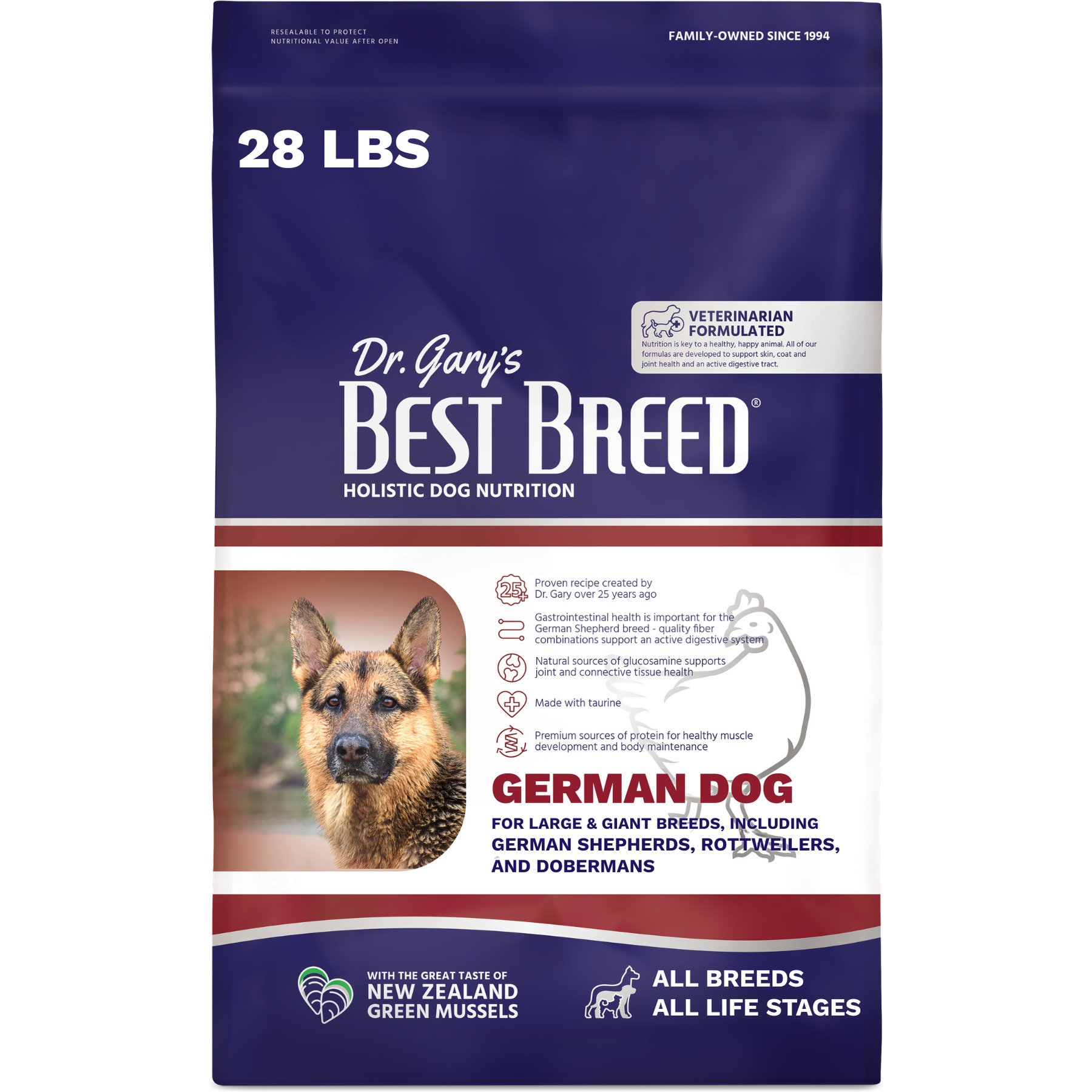 Dr. Gary's Best Breed Holistic German Dry Dog Food, 28-lb bag