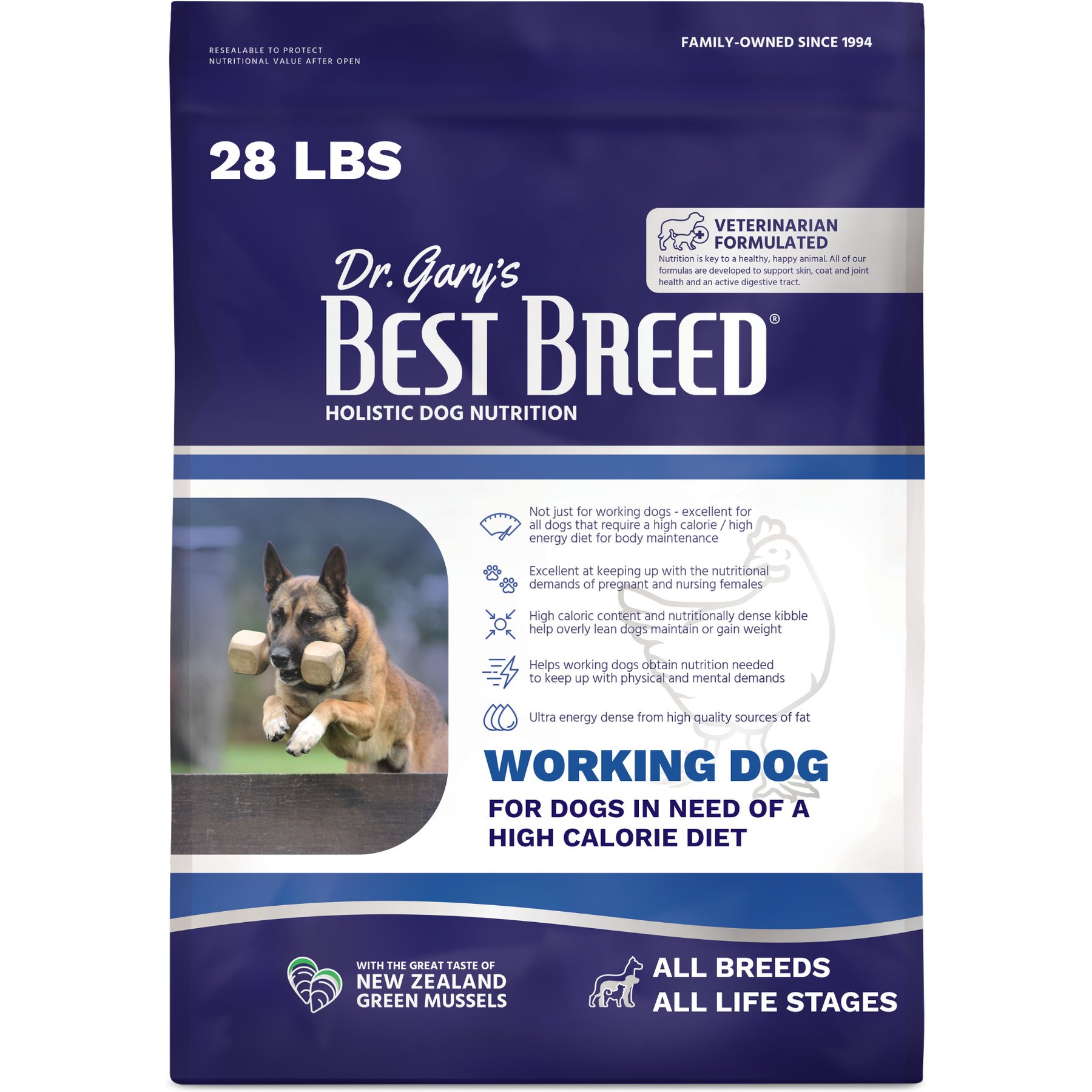Dr. Gary's Best Breed Holistic Working Dry Dog Food, 28-lb bag