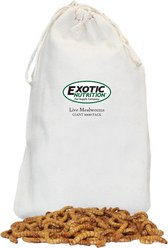 Exotic Nutrition Giant Live Mealworms Reptile Treats, 1000 count