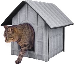 Pet Life Collapsi-Pad Folding Lightweight Travel Dog House, Grey