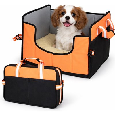 Pet Life Pet Life Travel-Nest Folding Travel Cat & Dog Bed, Orange, Large