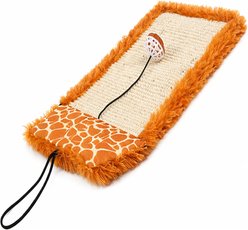 Pet Life 'Scrape-Away' Eco-Natural Sisal & Jute Hanging Carpet Cat Scratcher & Toy, Brown