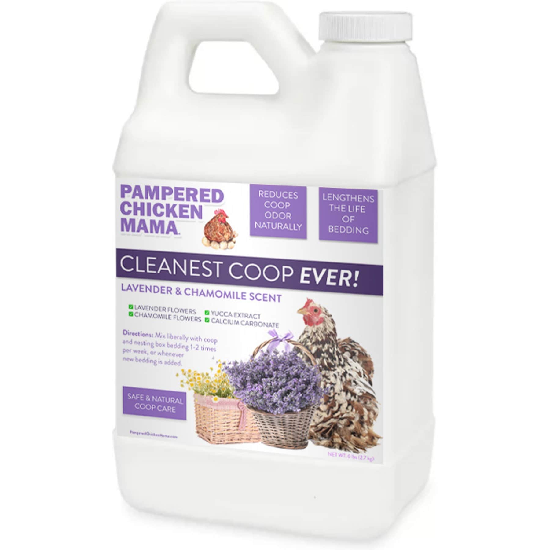 Pampered Chicken Mama Cleanest Coop Ever Refresher Lavender & Chamomile Deodorizer Chicken Cleaner & Stain Remover, 8-lb