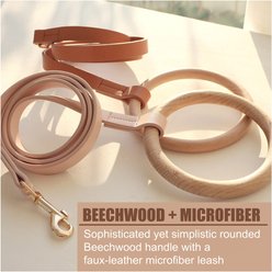 Pet Life Ever-Craft Boutique Series Beechwood & Leather Designer Dog Leash, Brown slide 2 of 6