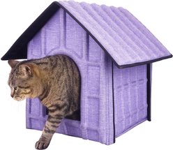 Pet Life Collapsi-Pad Folding Lightweight Travel Dog House, Purple