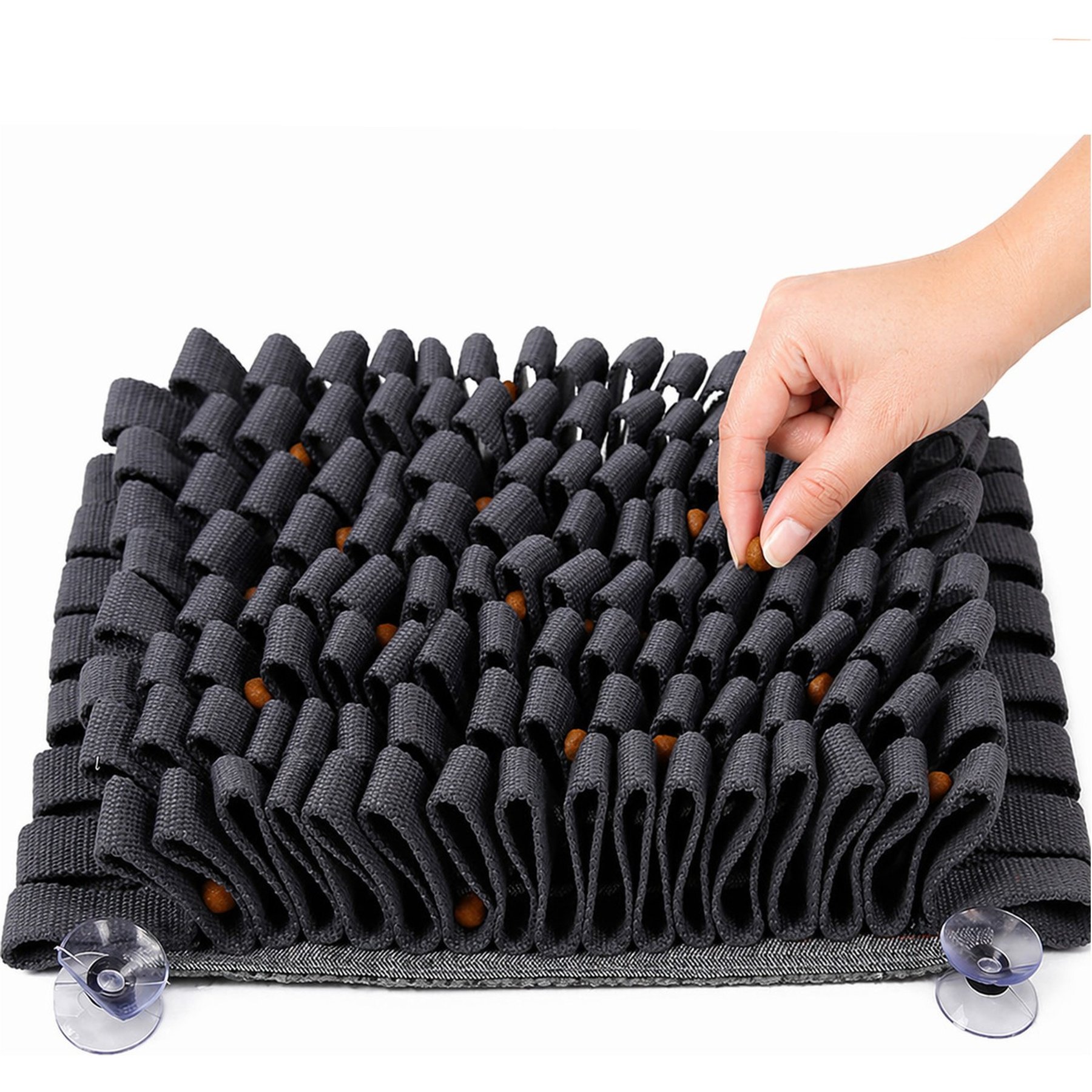 Pet Life Sniffer Grip Interactive Anti-Skid Suction Snuffle Dog & Cat Mat, Grey