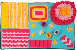 Pet Life Sniffer Snack Interactive Feeding Snuffle Dog & Cat Mat, Blue/Pink/Orange