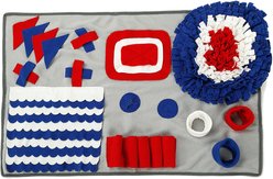 Pet Life Sniffer Snack Interactive Feeding Snuffle Dog & Cat Mat, Grey/Red/Blue