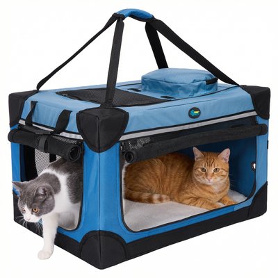Ownpets Ownpets Dog & Cat Carrier, Blue, Large