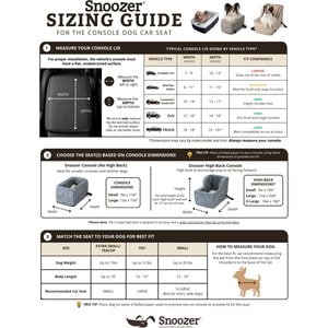 Snoozer Pet Products Luxury Microfiber High Back Console Dog & Cat Car Seat, Black, Large