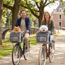 Ownpets Foldable Dog Bike Basket, Grey, Large slide 2 of 8