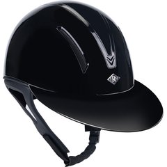 IRH F1 Wide Brim Horse Riding Helmet, Gloss Black/Gloss Black Frame, Medium: 6 7/8 to 7-in