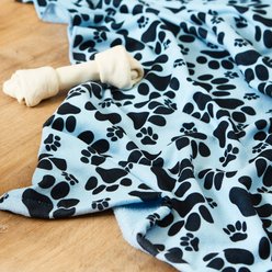 Bone Dry Print Paw Microfiber Drying Dog Towel, Blue slide 2 of 8