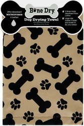 Bone Dry Print Paw Bone Drying Dog Towel, Taupe slide 2 of 8