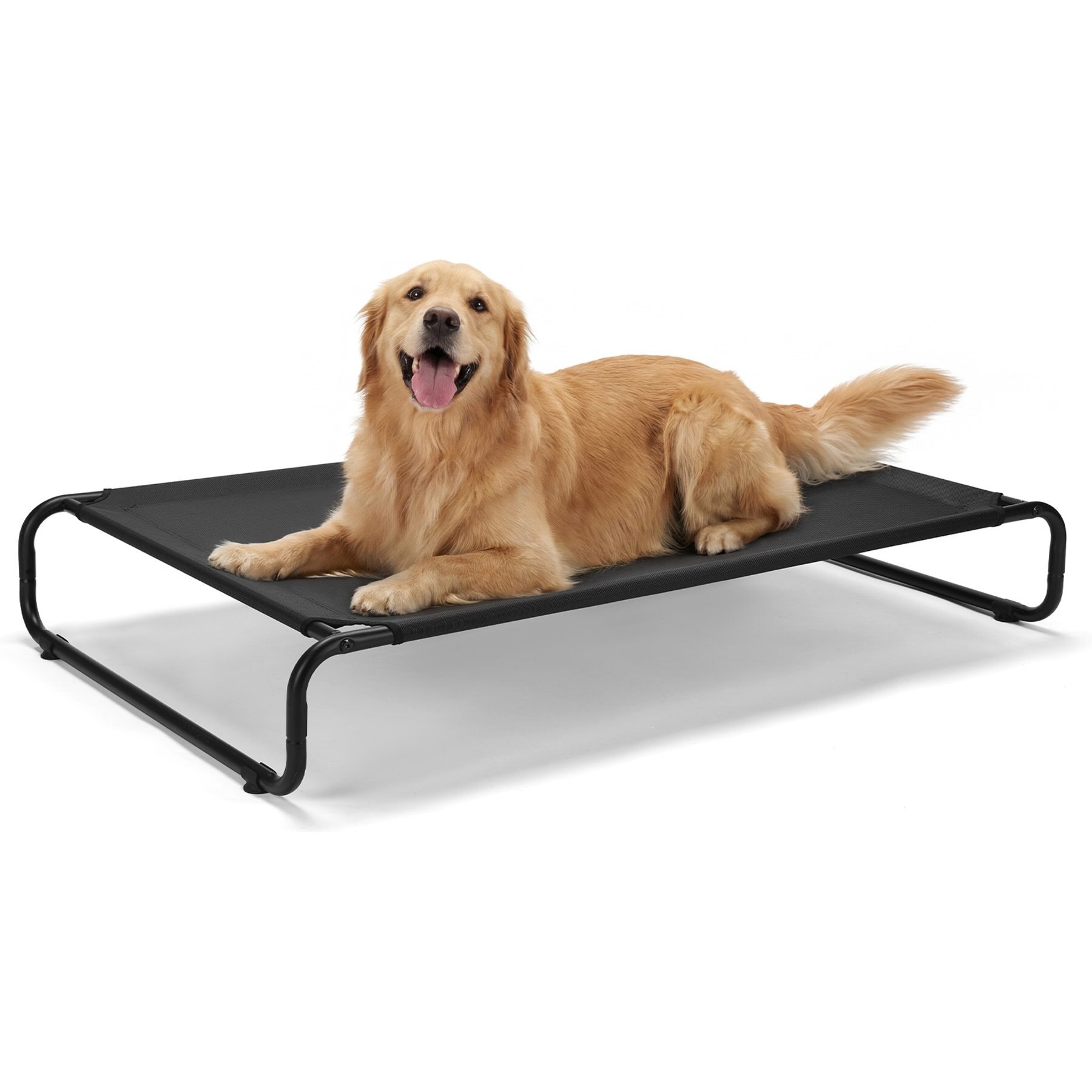 Veehoo Indoor & Outdoor Raised Hammock Cooling Elevated Dog Bed, Black, XX-Large: 49.0 x 33.0 x 7.9-in