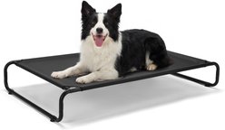 Veehoo Indoor & Outdoor Raised Hammock Cooling Elevated Dog Bed, Black, Large: 41.0 x 26.0 x 7.9-in