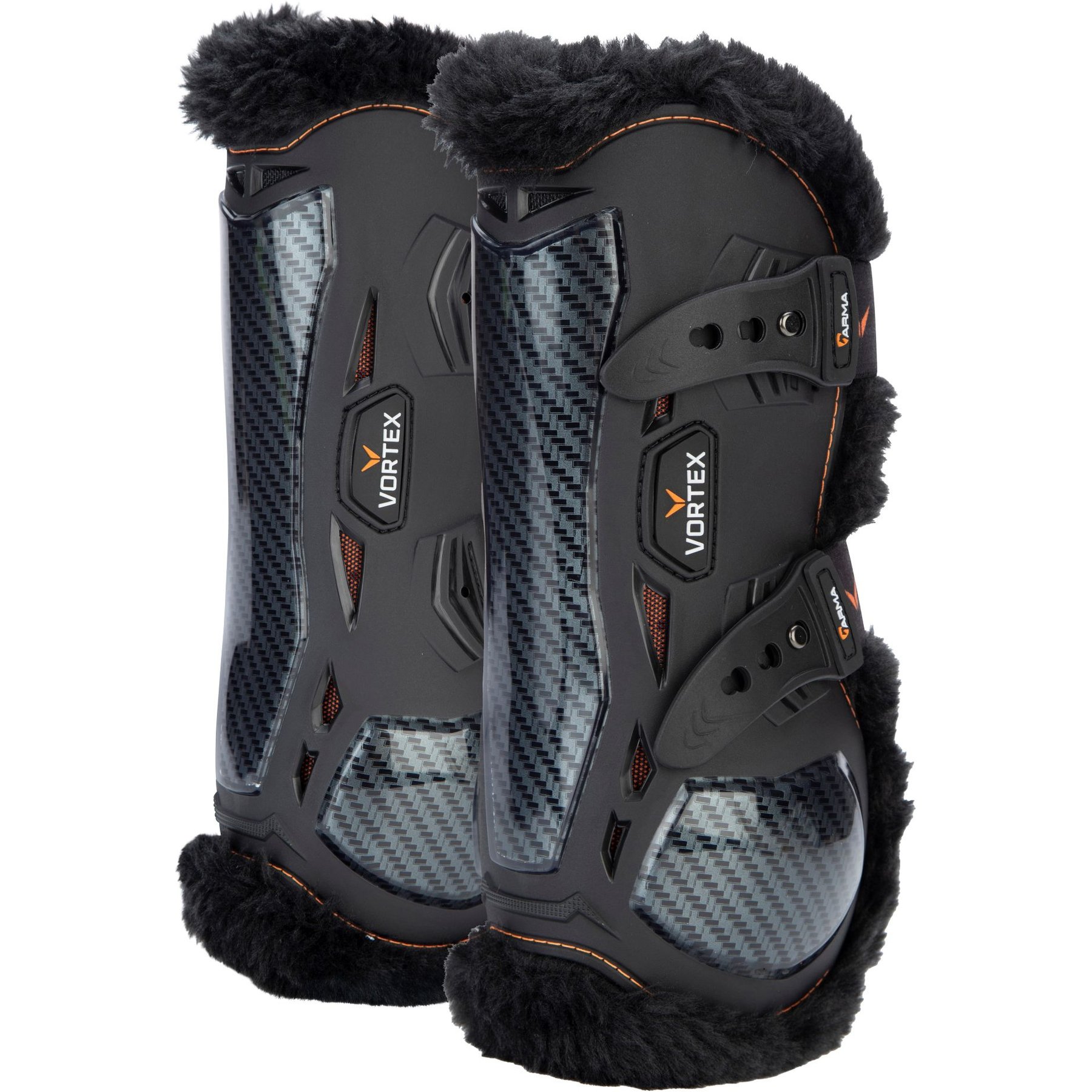 Shires Equestrian ARMA Vortex SupaFleece Tendon Horse Boots, Black, Full