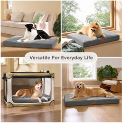 Kylinsure Orthopedic Pillow Dog & Cat Bed with Removable Cover, Grey, Medium slide 2 of 9