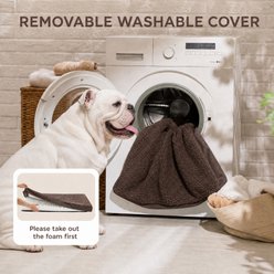 Kylinsure Orthopedic Pillow Dog & Cat Bed with Removable Cover, Coffee, Small slide 2 of 9