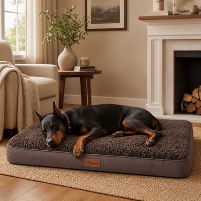 Kylinsure Orthopedic Pillow Dog & Cat Bed with Removable Cover, Coffee, XX-Large