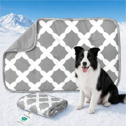 furrybaby Waterproof Endothermic Color-Changing Dog & Cat Cooling Crate Mat, Grey, Large