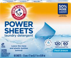 Arm & Hammer Fresh Breeze Pet Laundry Detergent Sheet, X-Large, 60 count